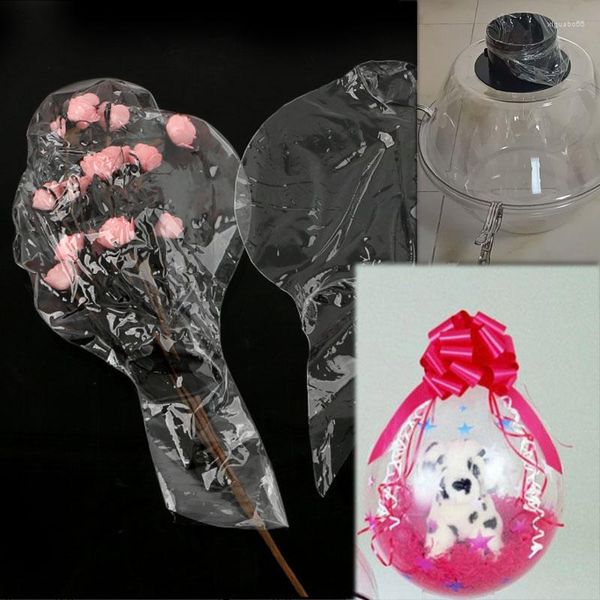 Decoração de festa 50 Pieces10cm Balão de Boca Larga Bola de Onda Transparente para Máquina de Embalagem Stuffer Fill-able Bonecas Presente /rosa
