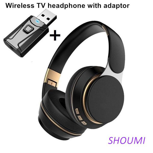 HEADsets Drahtlose TV-Kopfhörer Bluetooth 5.0 USB-Adapter Stereo-HEADset Faltbare Helm-Ohrhörer mit Mikrofon TV PC Musik 230923