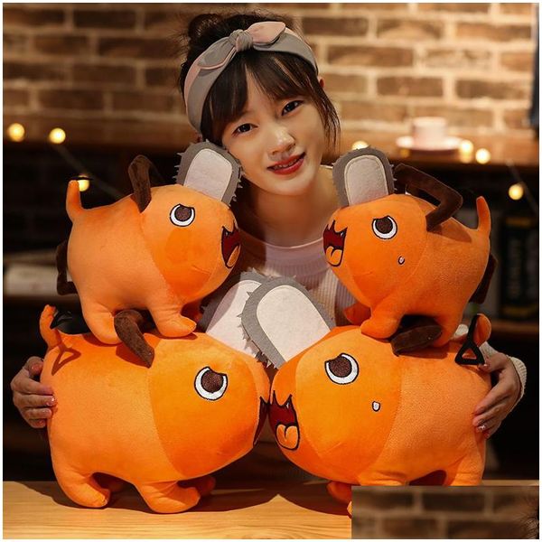 Filmler TV Peluş Oyuncak 9pcs 25cm Canavar Pochita Zincir Testere İnsan Dolgulu Bebekli Testere Köpek Cosplay Cartoon Film Oyunu KİTAP DHUYD