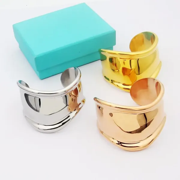 Pulseira designer pulseiras designer para mulheres design sólido cem corpo duro pulseira presente de natal jóias 2 cores