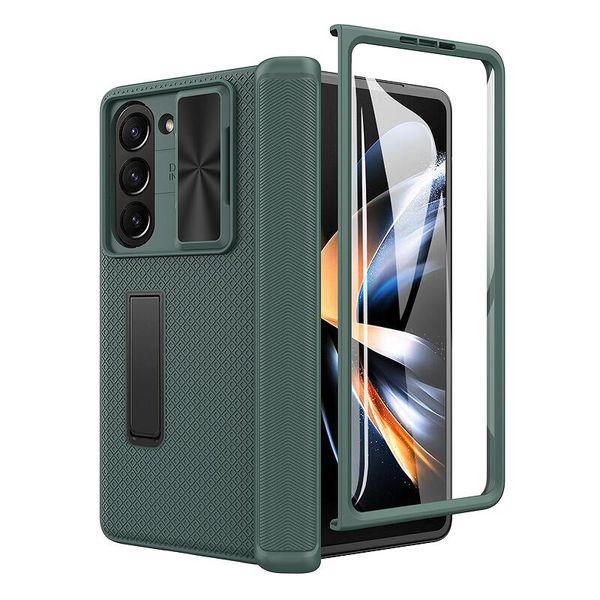 Suporte invisível para Samsung Galaxy Z Fold 5 Case Push Camera Dobradiça Proteção Filme Capa de Tela