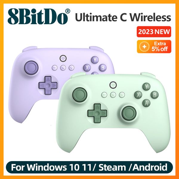 Controladores de jogo Joysticks 8BitDo - Ultimate C Wireless 2.4G Gaming Controller para PC Windows 10 11 Steam PC Raspberry Pi Android 230923