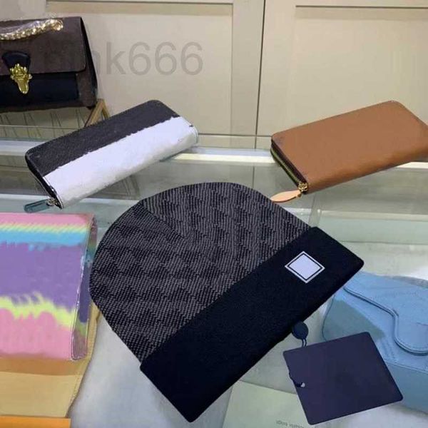 Tasarımcı Moda Şapkaları Erkek ve Kadınlar Beanie Sonbahar/Kış Termal Örgü Şapka Kayak Markası Bonnet Yüksek Kaliteli Ekose Kafatası Şapkası Lüks Sıcak Kap Vptw