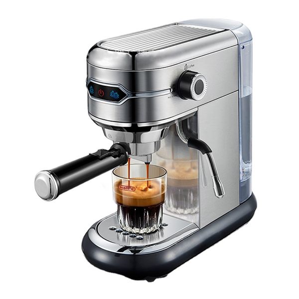 Máquina de café 1.1l, 19 bar, inox, semiautomática, super fina, ese pod, pó, espresso, cappuccino, água quente, h11