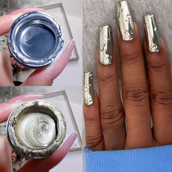 Smalto per unghie 8g Gel per unghie effetto super specchio in metallo oro argento 8ml Colla dipinta Colla per poterapia Disegno Smalto per unghie in metallo UVLED impermeabile 230922