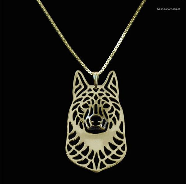 Colares de pingente atacado exclusivo artesanal boho chique norueguês elkhound colar feminino e masculino presente jóias pingente-12 pçs/lote