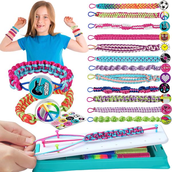 Kit de fabricação de pulseiras de amizade para meninas - Artes e artesanato, joias, brinquedos para 5 6 7 8 9 10 11 12 anos, presentes para crianças 230923