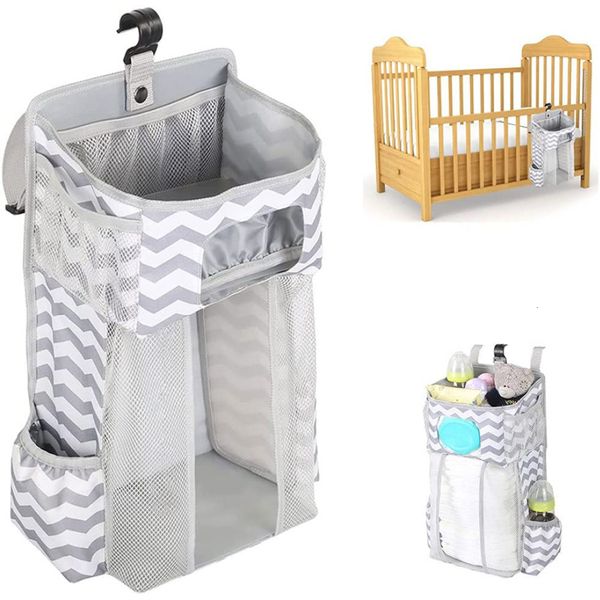 Conjuntos de cama Pendurado Fralda Caddy Organizador Baby Stacker com Wipes Pocket Essentials Armazenamento 230923