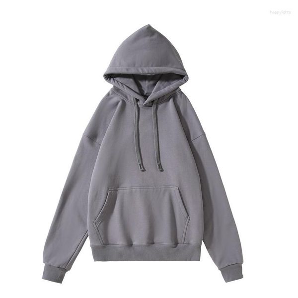 Hoodies masculinos puro algodão camisola maré marca para homens e mulheres no outono inverno outono ombro cor sólida casal atacado