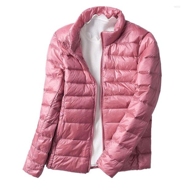 Giacche da donna Piumino invernale da donna Cappotti caldi ultraleggeri Cappotto slim a maniche lunghe Parka Capispalla portatile solido femminile