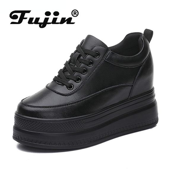 Scarpe eleganti fujin 9 cm microfibra plateau scarpe con zeppa tacco scarpe da ginnastica pompe piattaforma bianca air mesh pompe vuote scarpe da donna zapatos de mujer 230922