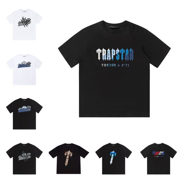 Tasarımcı Trapstars T Shirt Erkek Tshirts Tasarımcı Kadın Tee Fil Lüks Büyük Boy Yıldızlar Tshirt Kadın Yuvarlak Boyun Pamuk Kısa Kollu Mektup