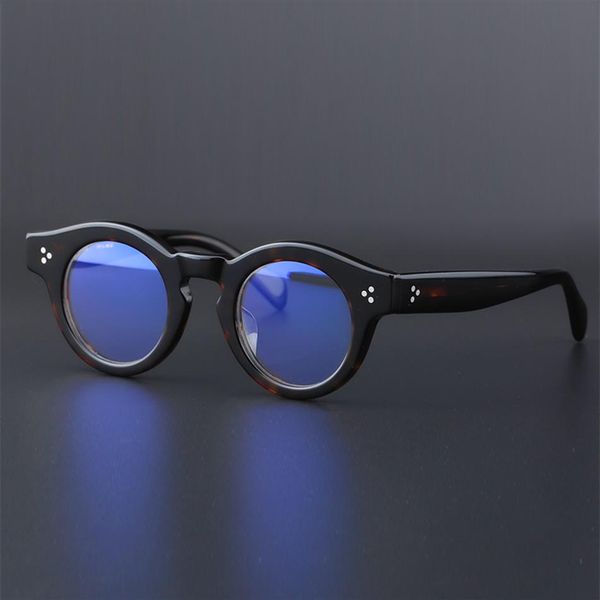 Vazrobe Occhiali da vista rotondi vintage Montature per occhiali da uomo piccoli 43 mm di spessore Occhiali da vista da uomo Tartaruga nera Occhiali da vista Marca Nerd2110