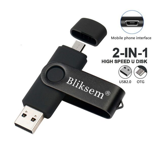 Externe harde schijven Bliksem OTG-flashdrive 32 GB 64 GB Hoge snelheid USB2.0 voor pc Mobiele telefoon USB Metaal Mini Pen Drive 32 GB USB-flashdrive 64 GB 230923