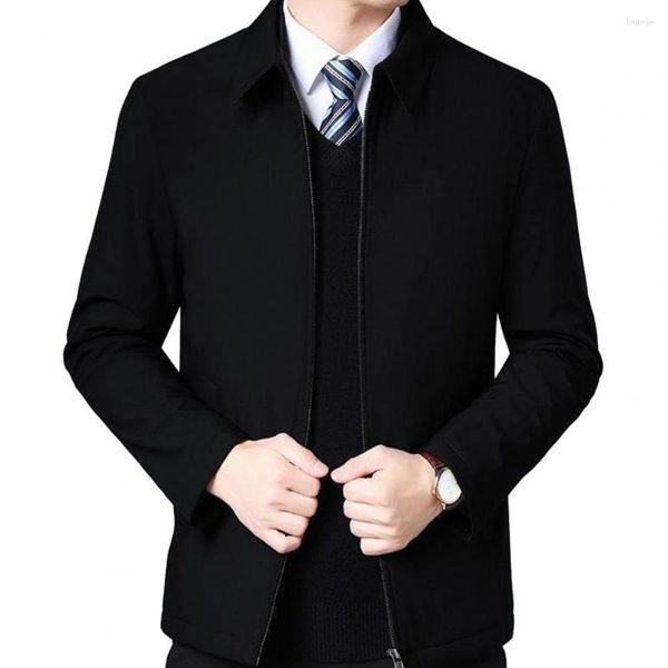 Jaquetas masculinas homens primavera jaqueta elegante terno casaco negócios-pronto zíper placket anti-rugas manga longa para outono noivo