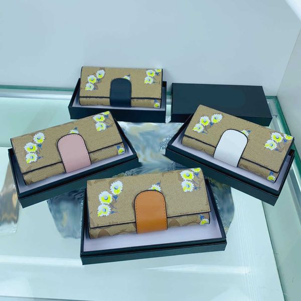 Brieftasche mit Kartenschlitzmodik-Marke Frauen Koabags Gelbe Blume Luxurys Geldbeutel Innenqualität und Luxusgüter 230915