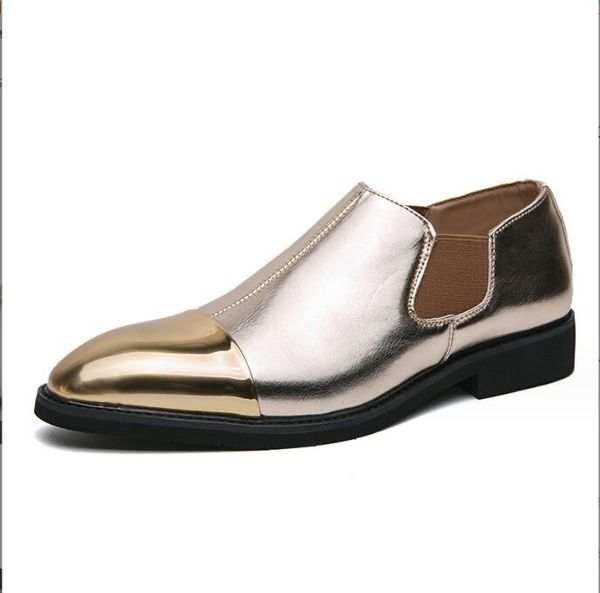 Yeni Britanya moda adamları Siyah Gold Green Purple Casual Ayakkabı Penny Loafers Resmi Gelinlik Ayakkabı Zapatos Hombre Erkek Parti Botları 38-47
