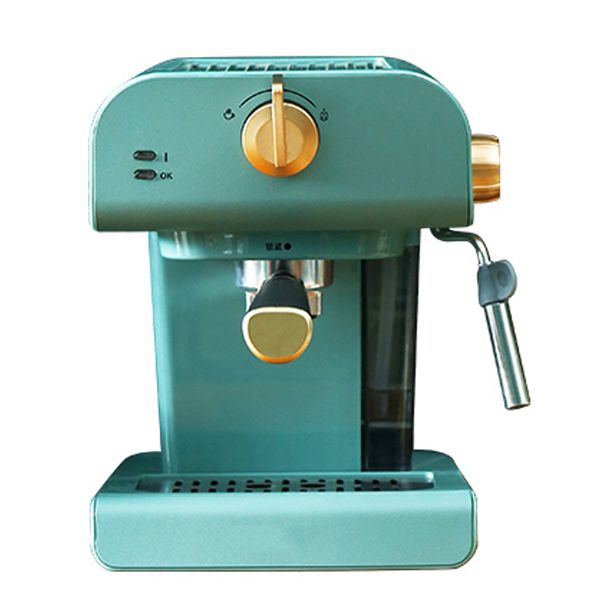 Máquina de café retrô doméstica pequena, semiautomática, comercial, espuma de leite a vapor, extração de alta pressão