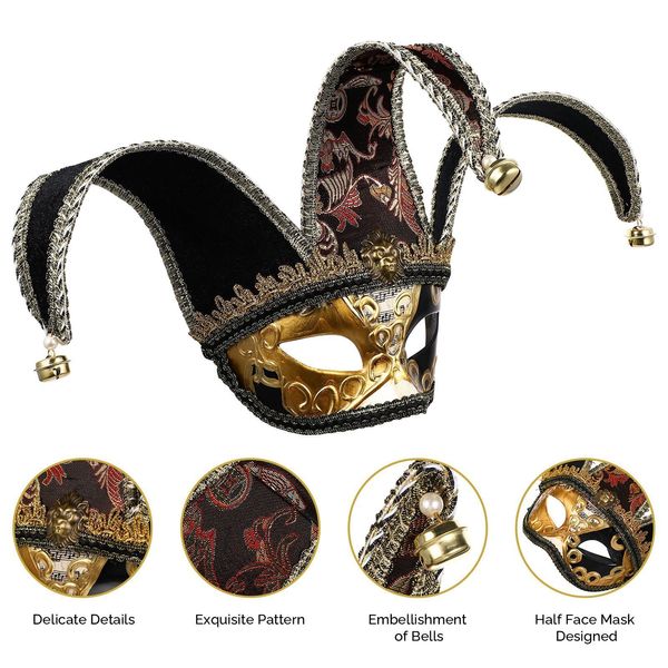 Máscaras de festa estilo veneziano máscara masquerade halloween carnaval fantasia vestido bola acima homens veneza 230923