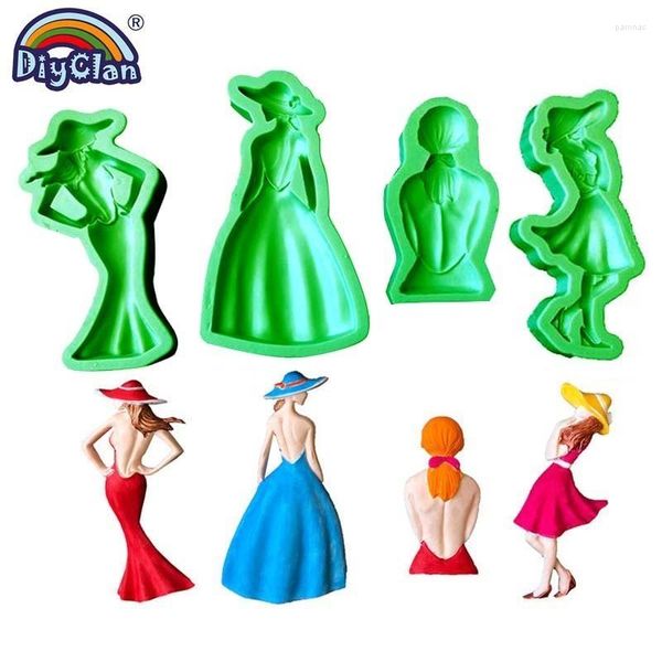 Backformen Sexy Mädchen Form Silikonform für Kuchen Dekoration handgemachte Sugarcraft Fondant Formen Schokolade Form Kichen Werkzeuge