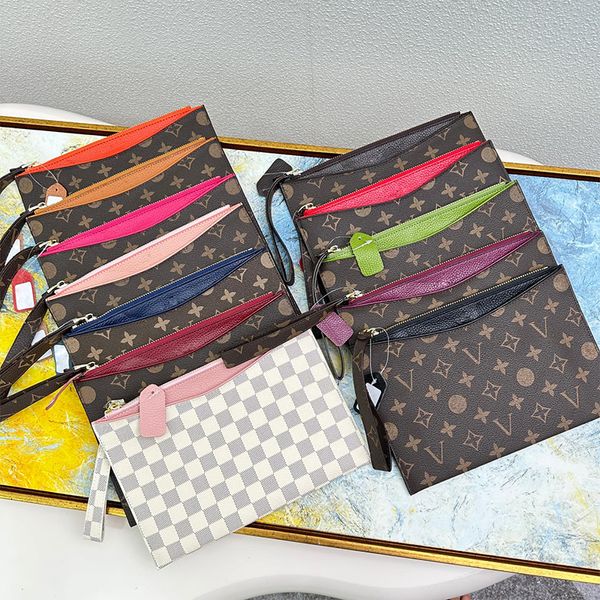 Portafoglio da uomo di design con cerniera a pagamento portafoglio organizzatore stile donna multi pochette borsa pochette borsa per passaporto porta carte di credito borsa per telefono di alta qualità 12 colori