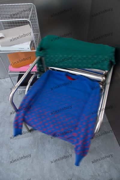 Xinxinbuy Homens Designer Hoodie Sweater Carta Gradiente Jacquard Malha Paris Mulheres Preto Roxo Amarelo S-XL