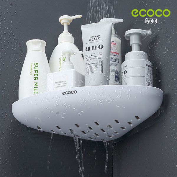 Mensole da bagno ECOCO Mensola portaoggetti da bagno Mensola angolare a scatto per doccia Porta shampoo Mensola a cestino Mensole a muro per scaffali da cucina 230923