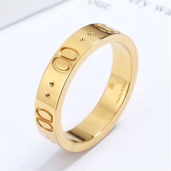 Doppelte Buchstaben Designer Ring für Frauen Männer Modedesigner Paar Ring Silber Gold Roségold Luxurys Jewerly Hohe Qualität Lover271A