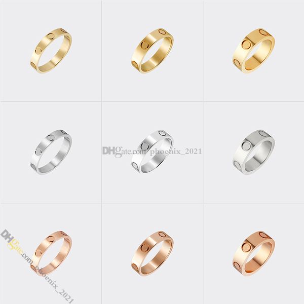 Designer de jóias para mulheres Love parafuso anel de titânio anéis de aço de ouro nunca desbotamento não alérgico/prata/rosa de ouro/21621802