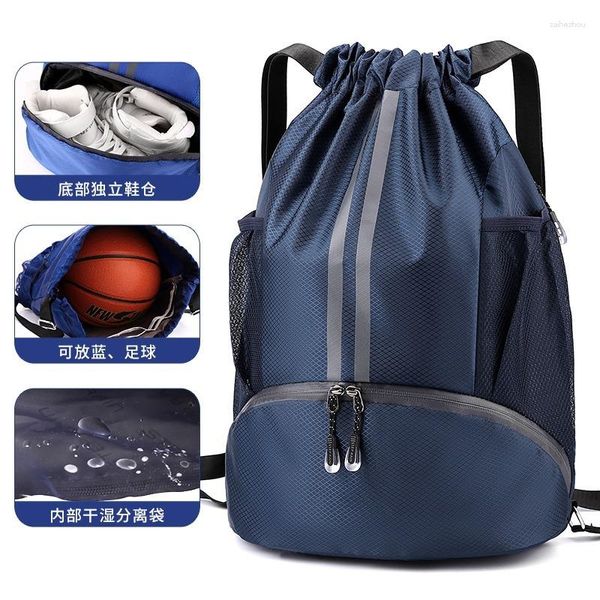 Рюкзак для мальчиков, баскетбольный, для мокрой и сухой обуви, с карманом для обуви, спортивный, для фитнеса, для путешествий, водонепроницаемая сумка на плечо, портативная школьная сумка для студентов