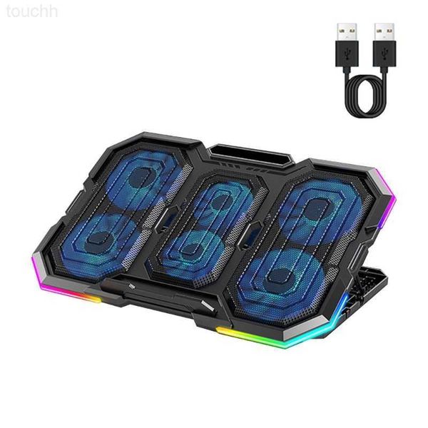 Base di raffreddamento per laptop Base di raffreddamento per laptop Base di raffreddamento per laptop Base di raffreddamento per gaming con 6 ventole LED 2 porte USB per accessori per laptop da 17 pollici Dropship L230923