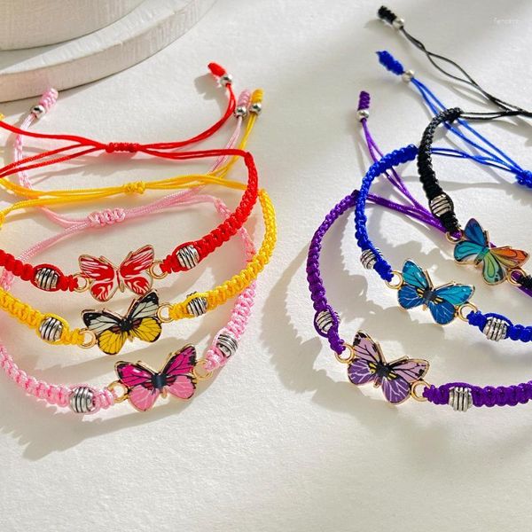 Link pulseiras 2023 tendência multi cor borboleta para mulheres homens buda tibetano sorte pulseira casal pulseira amizade jóias