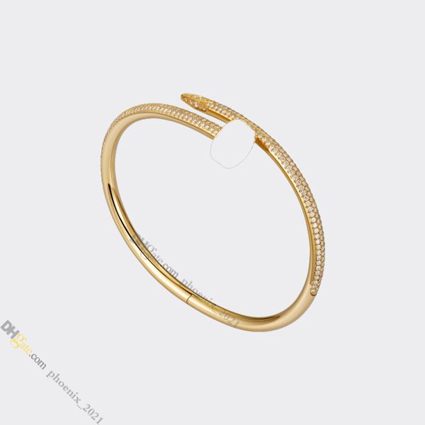 Bracciale per unghie Bracciale Designer per donne Designer di diamanti Bracciale in acciaio in acciaio in acciaio Gold Plasciato mai non stabilisce non allergici, bracciale d'oro, negozio/21621802