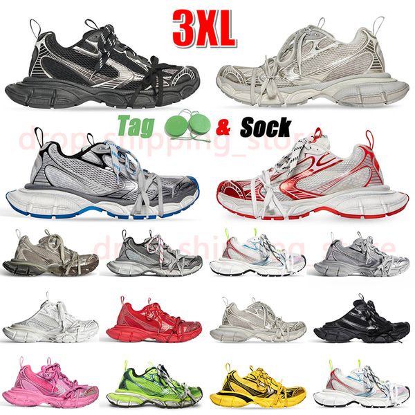 3XL Sneakers Designer-Schuhe für Herren und Damen, extra Schnürsenkel, Luxus-Trainer, reflektierende Details, Tess.s. Gomma Leder-Tennis-Sneaker. Bedruckter Nylon-Schuh mit abgenutztem Effekt, Größe 36-45