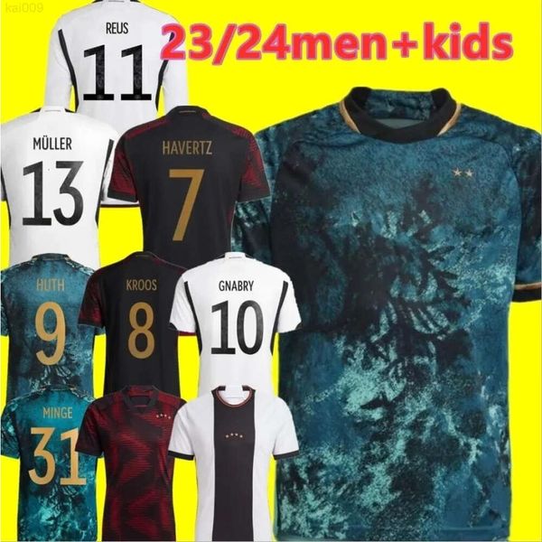 Alemanha 23 24 Casa Fora Camisa de Futebol 9 Niclas Fullkrug 7 Kai Havertz 10 Serge Gnabry 21 Ilkay Gundogan 6 Joshua Kimmich 15 Niklas Sule 2 Antonio Rudiger Seleção Nacional