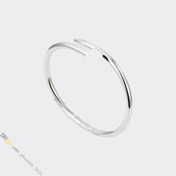 Pulseira de unhas Designer de pulseira Designer de joias para mulheres Bangle de aço titânio Planejada de ouro nunca desbotamento não alérgico, pulseira de prata, loja/21621802