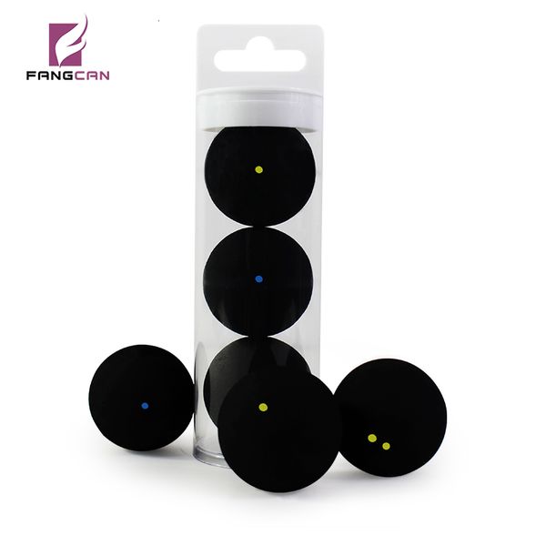 Raquetes de squash 3pcstube fangcan tcsqb profissional bola amarelo ponto tubo de borracha de baixa velocidade embalagem azul treinamento de ponto 230922