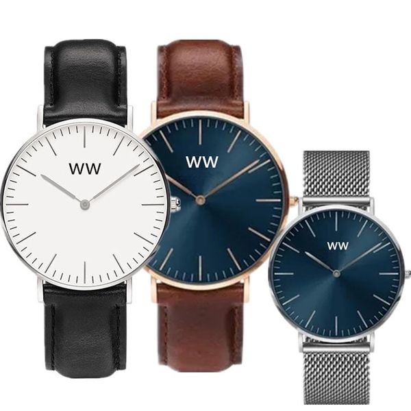 für Luxus-Mann-Designer-Uhr Superior DW-Armband Paar Edelstahl wasserdicht Mode für Frauen Armbanduhr Quarz movemen252T