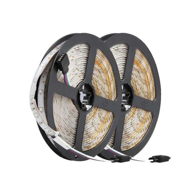 Светодиодные ленты Акция 10M 300Leds 3528 Smd 2X 5M RGB Light Strip Добавить 44-ключевой ИК-пульт дистанционного управления Неводонепроницаемый DC12V 60Leds/M Flexib Dhd0N