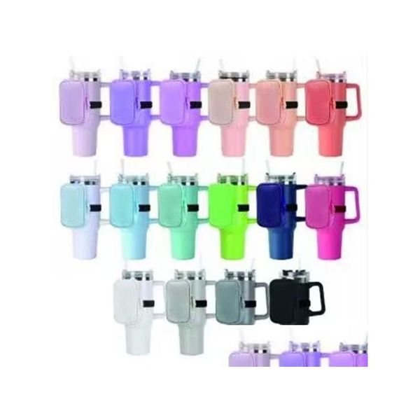 Drinkware lidar com atacado 20colors garrafa de água bolsa neoprene 40oz gelo ba copo moeda bolsa 30oz pequeno pacote cartão fácil de realizar conjunto dhs5e