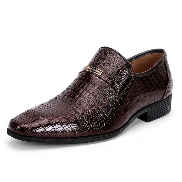 Fashionspunkte Zehenkleiderschuhe für Männer Luxus Krokodile formelle Schuhe Man Man Slattern auf Hochzeitsschuh Zapatos Hombre für Jungen Party Boots 38-48