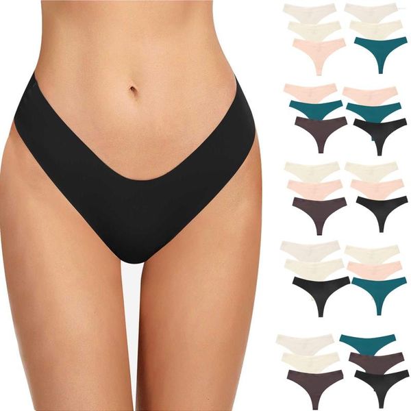 Pantaloncini attivi Pantaloni sportivi a T da donna 3 pezzi Seta di ghiaccio Senza cuciture Yoga Intimo da donna Bikini in cotone per donna Pizzo