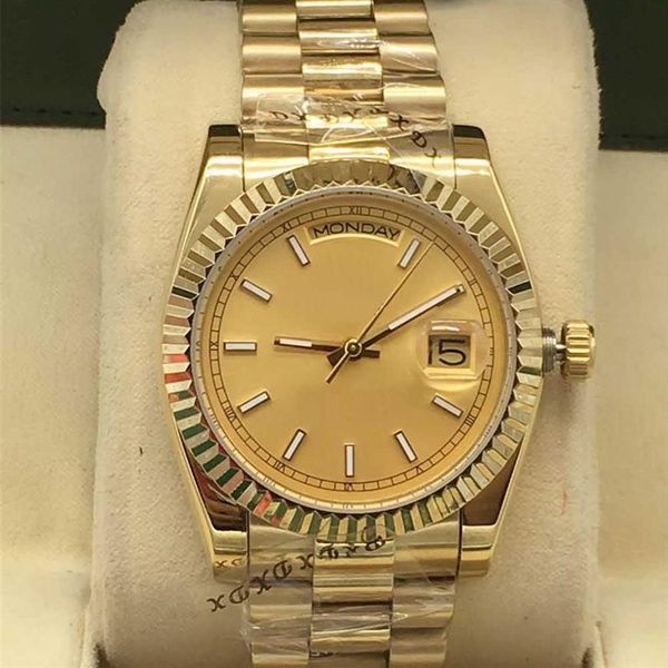 Homem relógio designer relógio mens luxo clássico moda automática tamanho mecânico 36mm anel cerâmico vidro safira à prova d' água functio336n