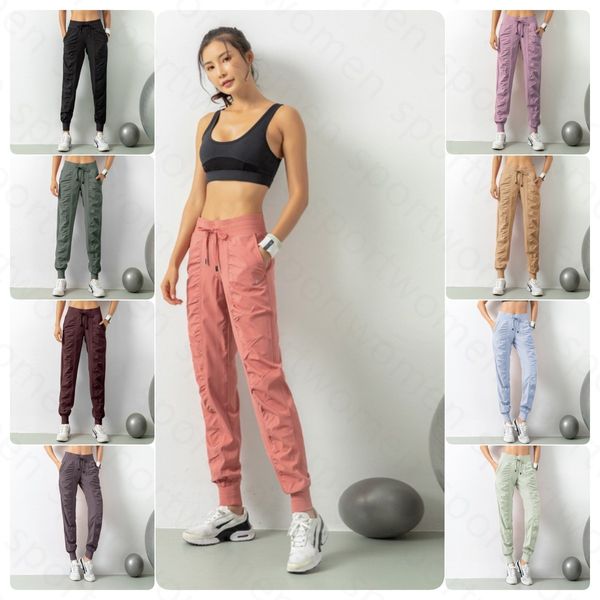 Ll sweatpants leggings para mulher designer calças de jogging solto sweatpants fitness feminino correndo estiramento emagrecimento pés calças suor