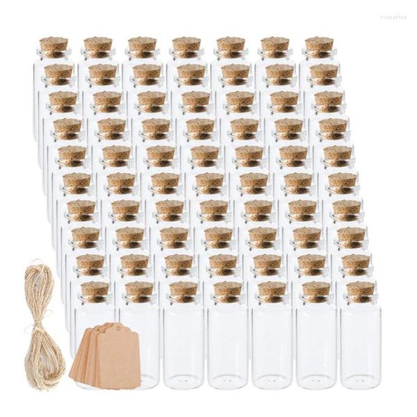 Vorratsflaschen 36 Stück 30 ml Korkstopfen Glas Wunsch mit Etikettenanhängern und Schnur Mini-Flasche für DIY Handwerk Hochzeit