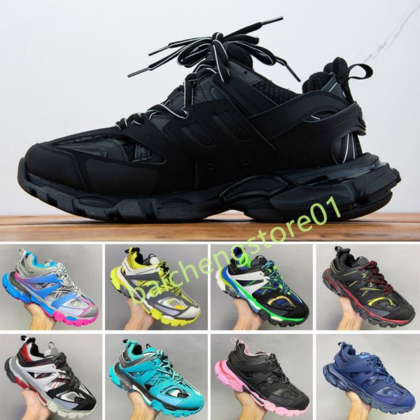 Designer Luxus Damen Herren Freizeitschuh Track 3.0 LED Sneaker Beleuchteter Gomma Leder Trainer Nylon Bedruckte Plateau Sneakers Herren Leichte Trainer Schuhe 36-45 L4