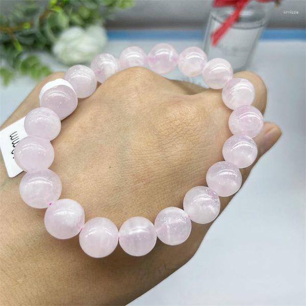 Strang Natürliches rosa Calcit-Armband, Schmuck, verstellbare Kette, Quarzkristallstein-Armreif für Frauen, Geschenk, 1 Stück, 10 mm