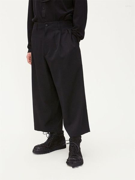 Pantaloni da uomo Casual Pantaloni larghi a gamba larga Primavera e autunno Nero Tendenza allentata Moda giovanile Versatile dritto