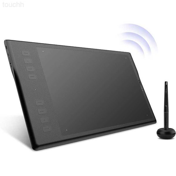 Tablets gráficos Canetas HUION Wireless Graphics Tablet Q11K 11x6,87 polegadas USB 2.4G Connection Animation Drawing Tablet com caneta sem bateria PF150 L230923