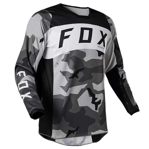 Fox teleyi camisa de motocross corrida moto roupas secagem rápida mtb camisas da bicicleta da sujeira downhill montanha dh manga longa camisa ciclismo